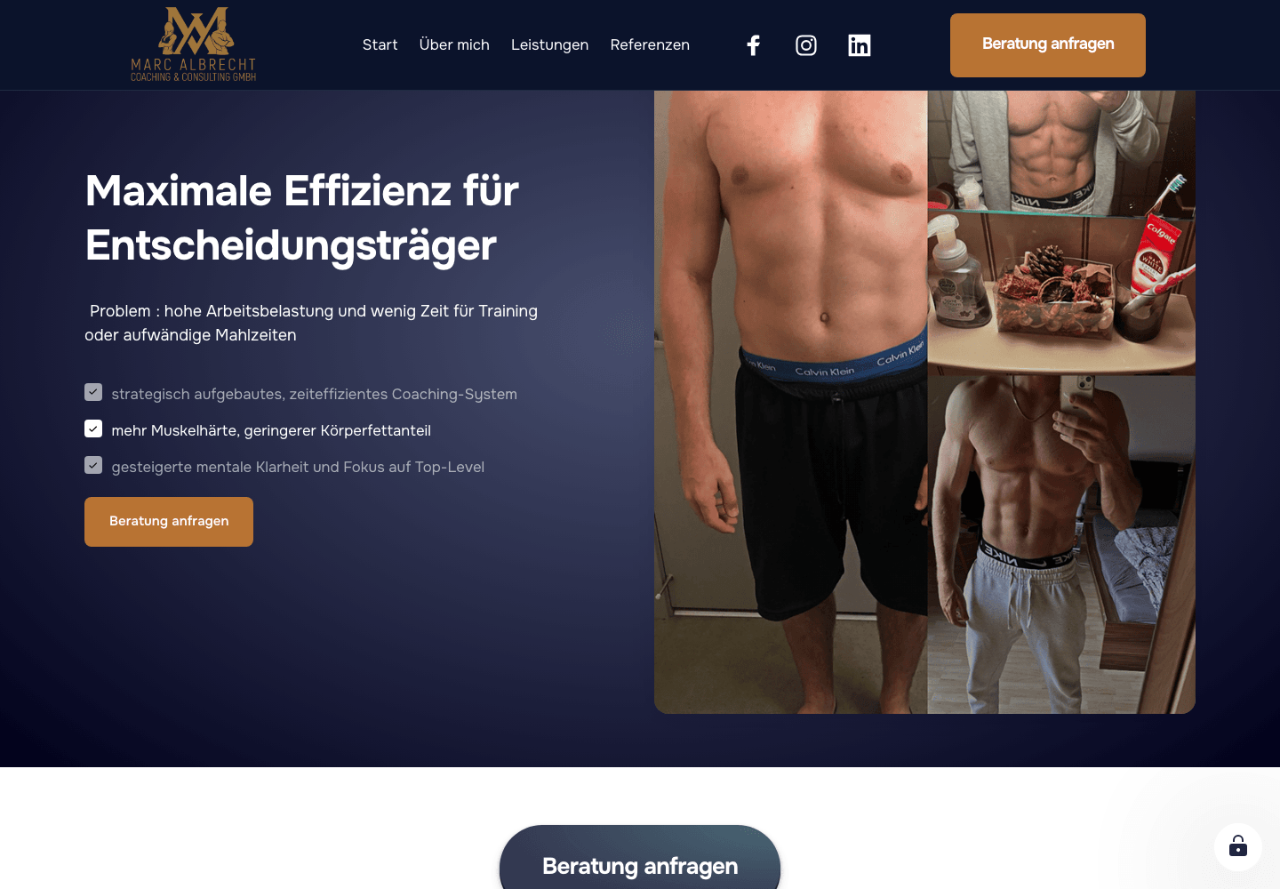 Coaching Albrecht Website-Ansicht