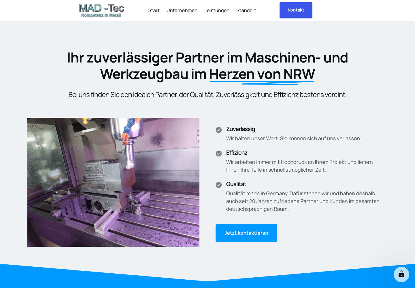 Webdesign-Referenz von mu digital für MAD-TEC