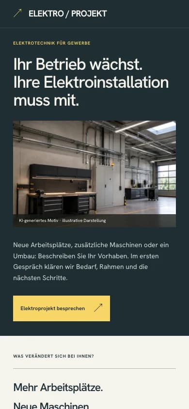 Derselbe eigene Entwurf auf dem Smartphone