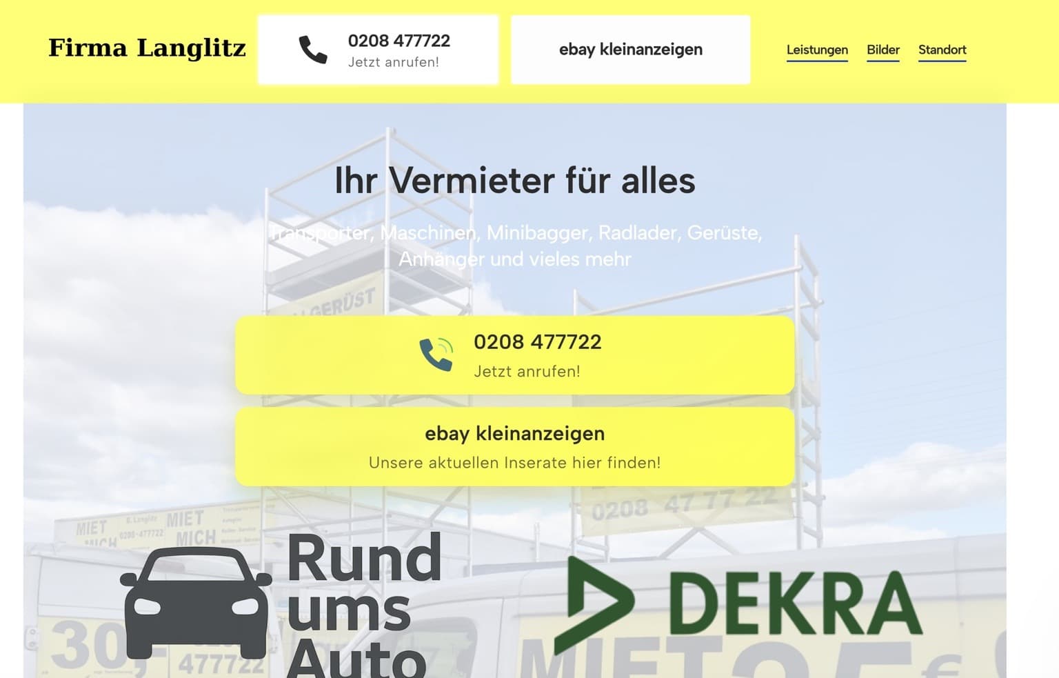 Langlitz: vorhandene Projektansicht, Status Referenz
