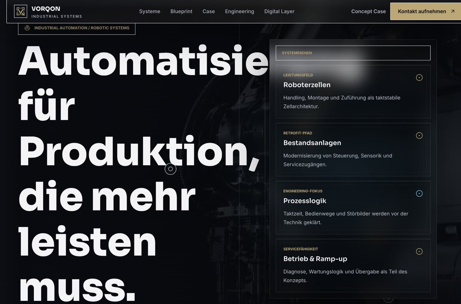 B2B- und Industrie-Webdesign-Ansicht von mu digital